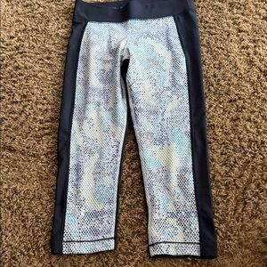 Under Armour Black and White Mesh Pattern Leggings